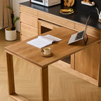 Buffet en bois gain de place avec table à manger coulissante