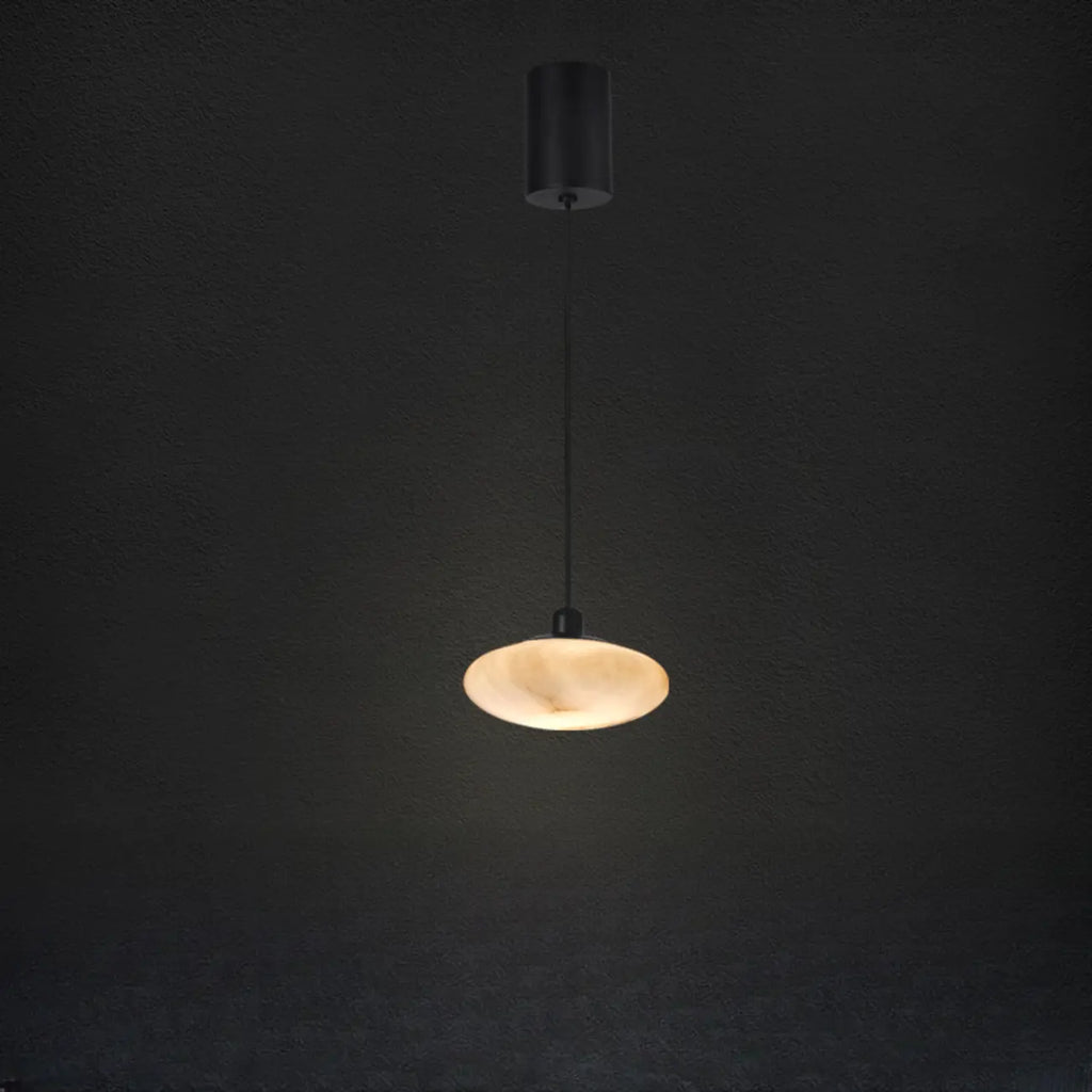 Lampada a sospensione con asta rotonda regolabile Stone White