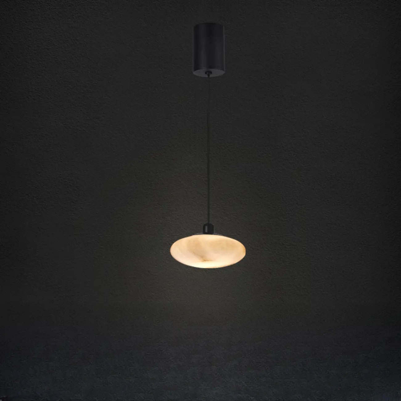 Lampada a sospensione con asta rotonda regolabile Stone White