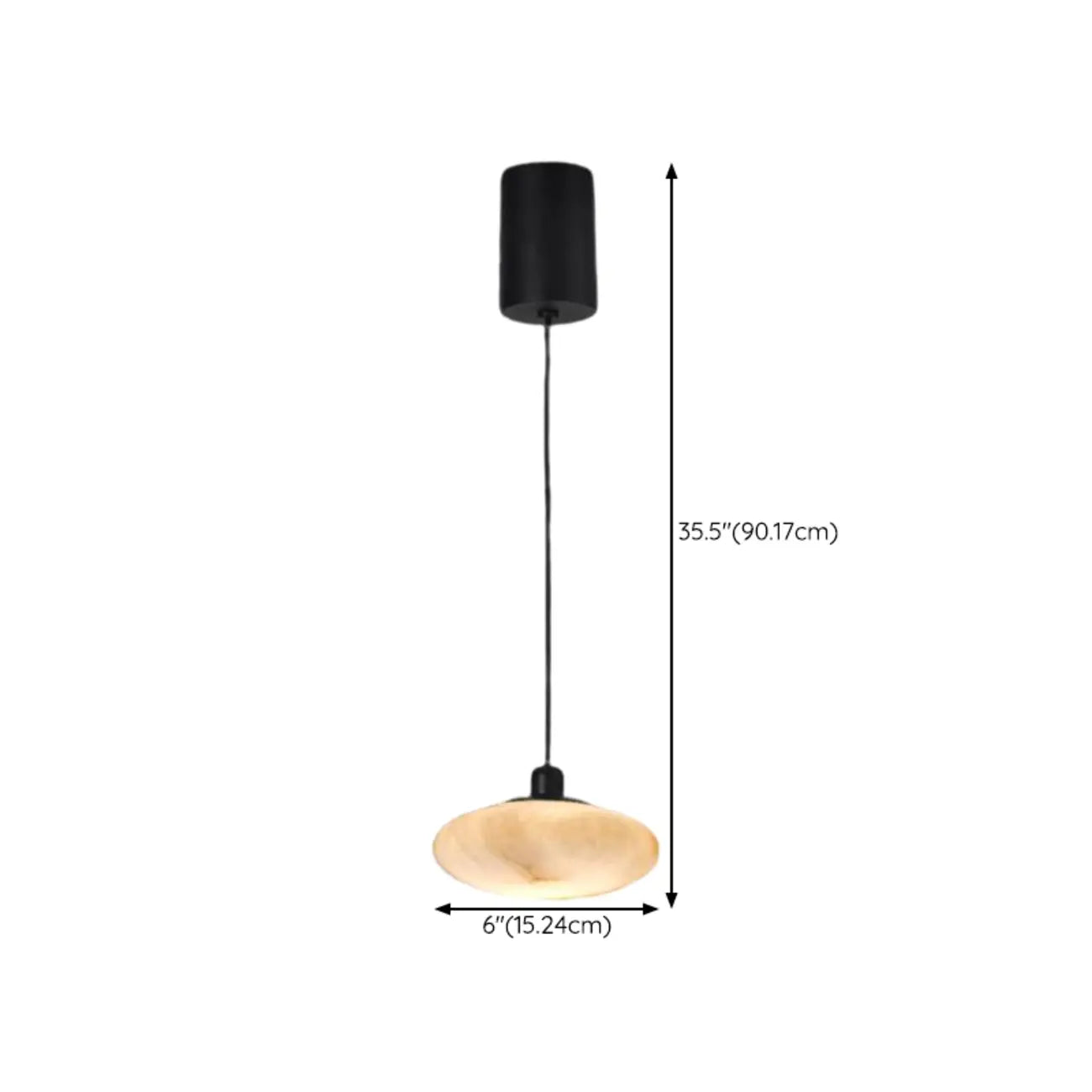 Lampada a sospensione con asta rotonda regolabile Stone White