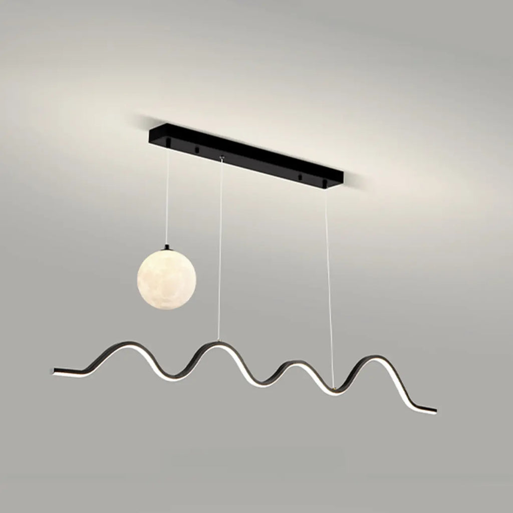 Suspension Art Décor Moderne à 2 Lumières Wave à Variateur Multiple
