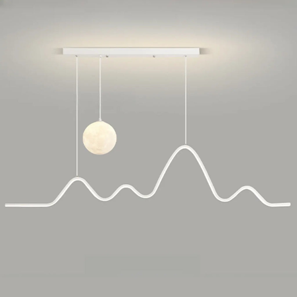 Suspension Art Décor Moderne à 2 Lumières Wave à Variateur Multiple