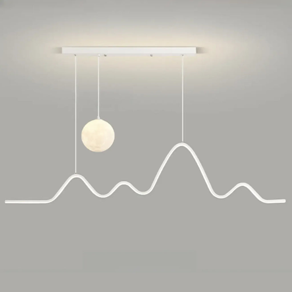 Suspension Art Décor Moderne à 2 Lumières Wave à Variateur Multiple