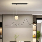 Suspension Art Décor Moderne à 2 Lumières Wave à Variateur Multiple