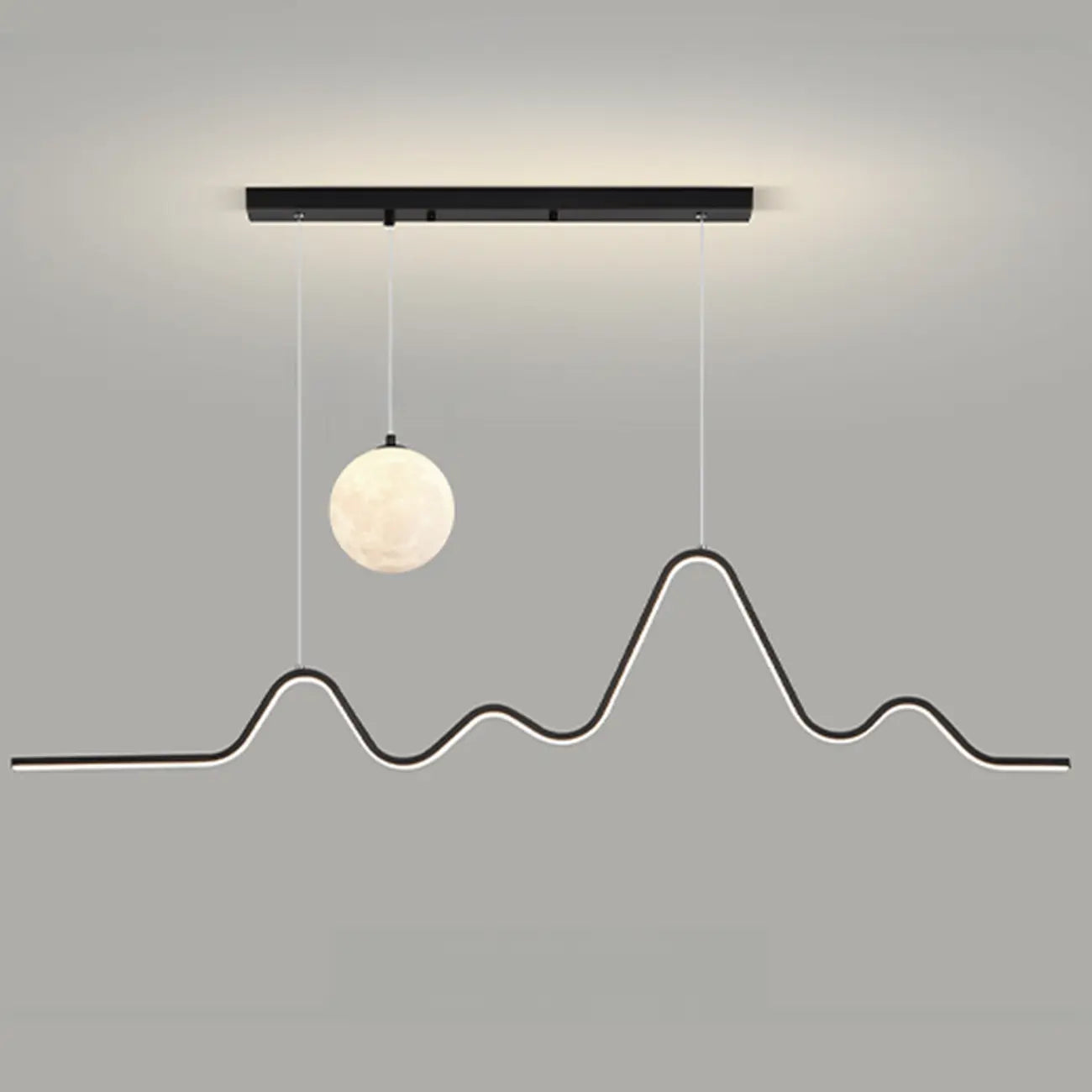 Suspension Art Décor Moderne à 2 Lumières Wave à Variateur Multiple