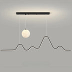 Suspension Art Décor Moderne à 2 Lumières Wave à Variateur Multiple
