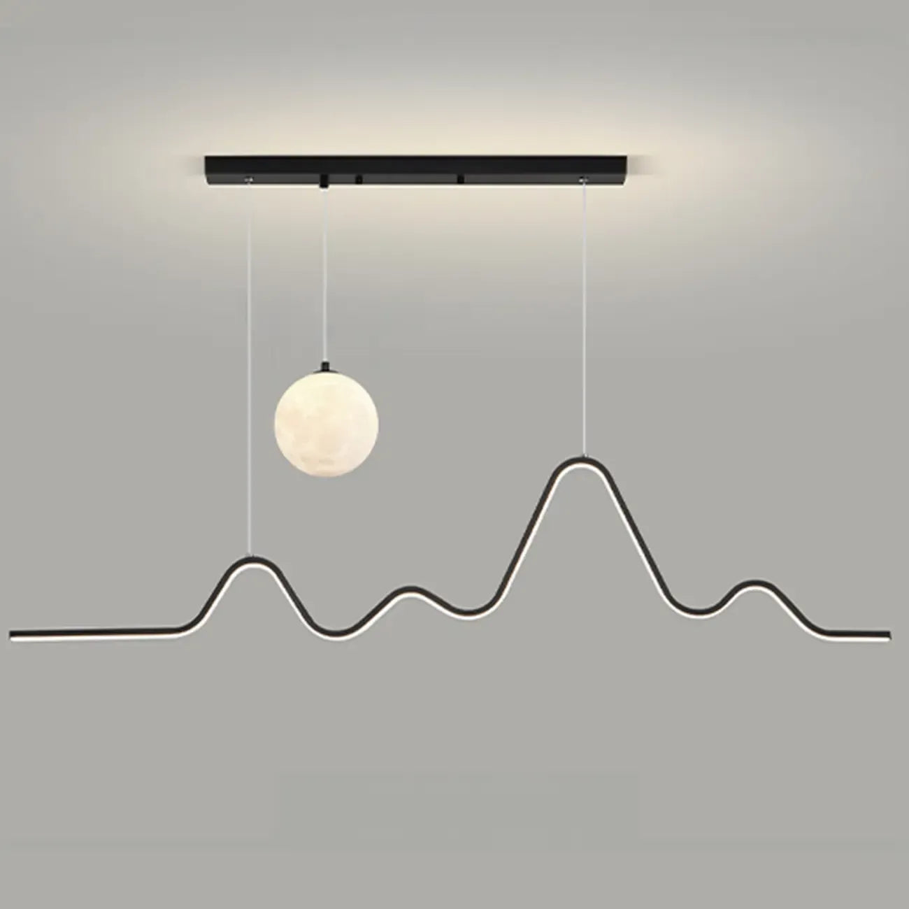 Suspension Art Décor Moderne à 2 Lumières Wave à Variateur Multiple