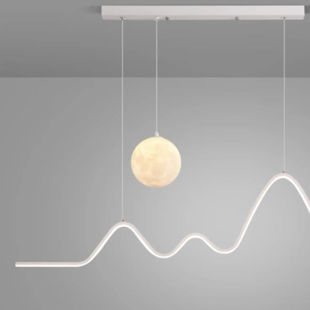 Suspension Art Décor Moderne à 2 Lumières Wave à Variateur Multiple