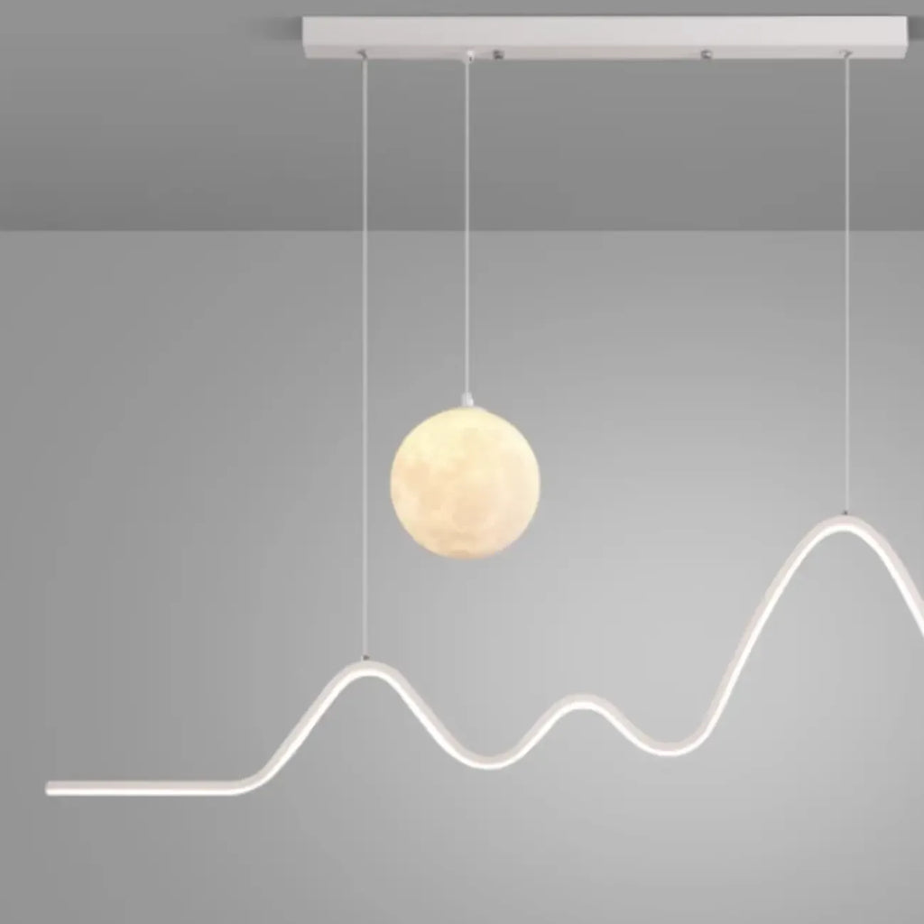 Suspension Art Décor Moderne à 2 Lumières Wave à Variateur Multiple