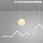Suspension Art Décor Moderne à 2 Lumières Wave à Variateur Multiple