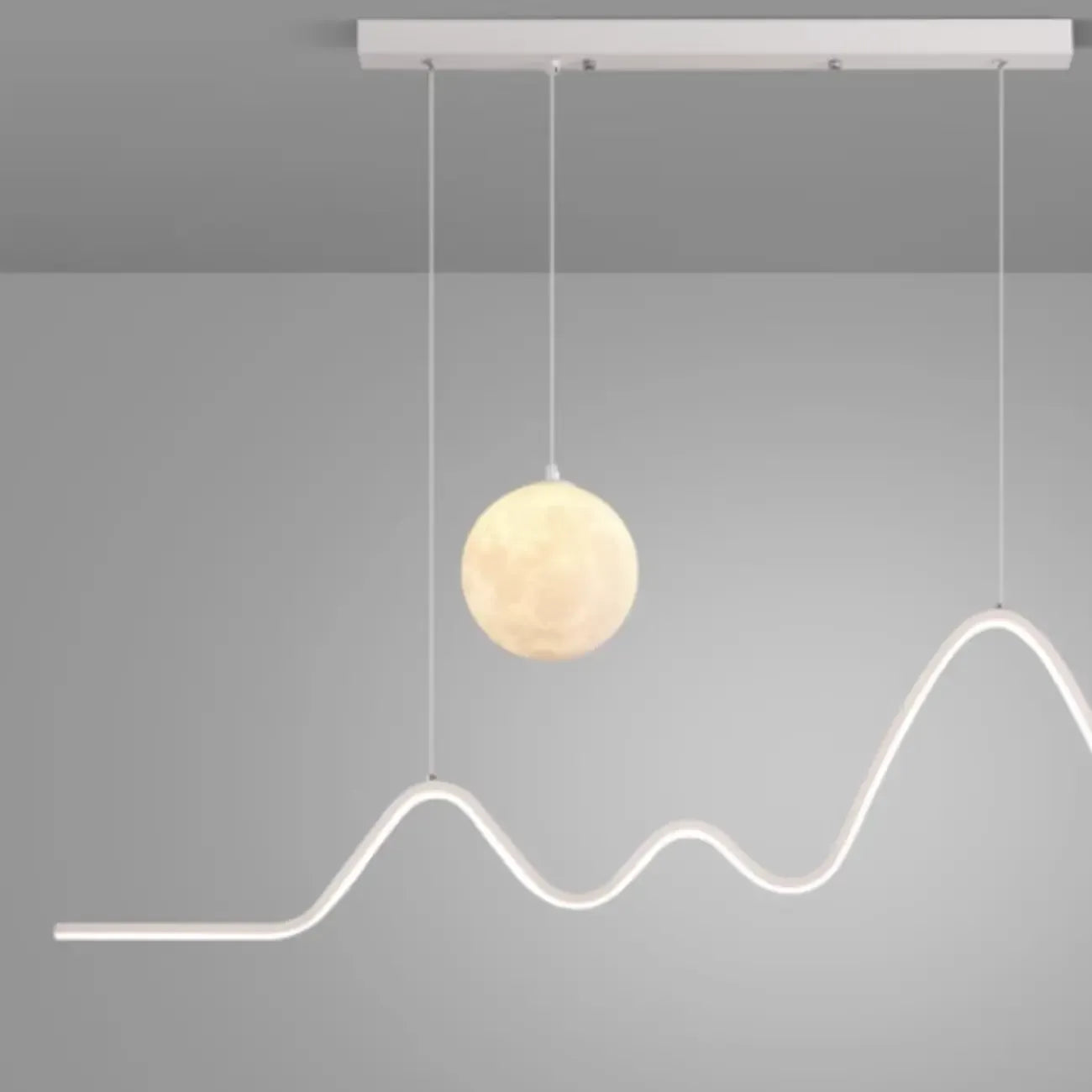 Suspension Art Décor Moderne à 2 Lumières Wave à Variateur Multiple