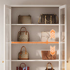 Vitrine minimaliste en bois et porte vitrée réglable