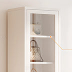 Vitrine minimaliste en bois et porte vitrée réglable