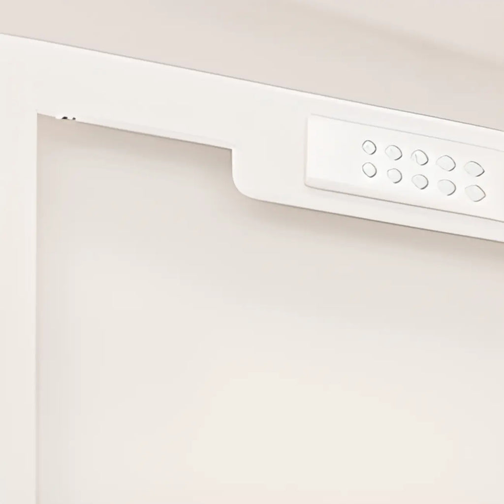 Vitrine minimaliste en bois et porte vitrée réglable