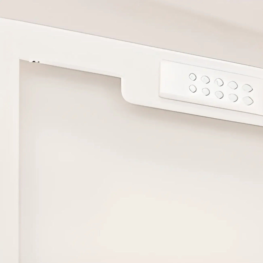 Vitrine minimaliste en bois et porte vitrée réglable