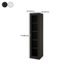 Vitrine minimaliste en bois et porte vitrée réglable