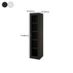 Vitrine minimaliste en bois et porte vitrée réglable