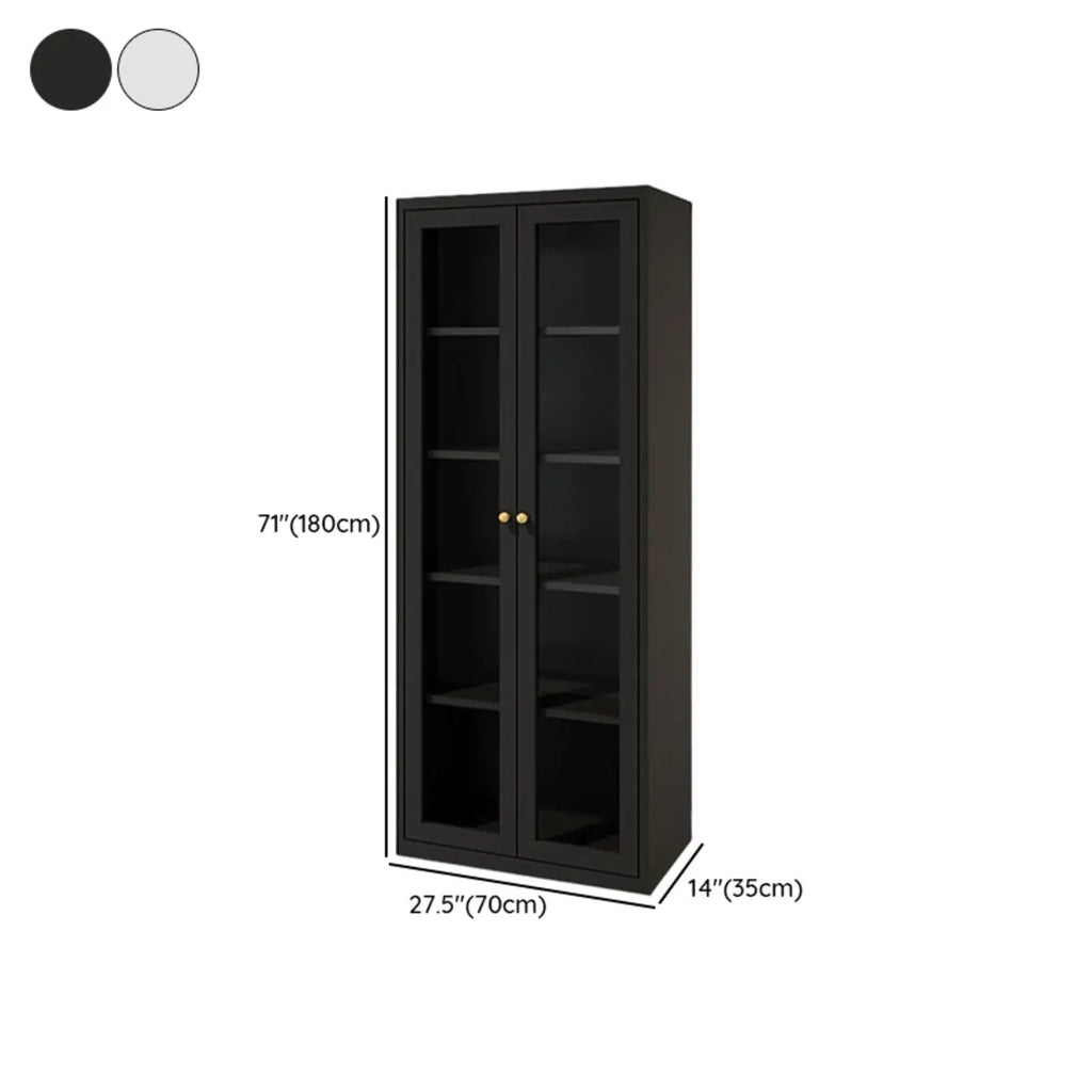 Vitrine minimaliste en bois et porte vitrée réglable