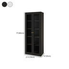 Vitrine minimaliste en bois et porte vitrée réglable