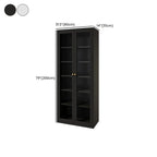 Vitrine minimaliste en bois et porte vitrée réglable