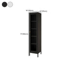 Vitrine minimaliste en bois et porte vitrée réglable