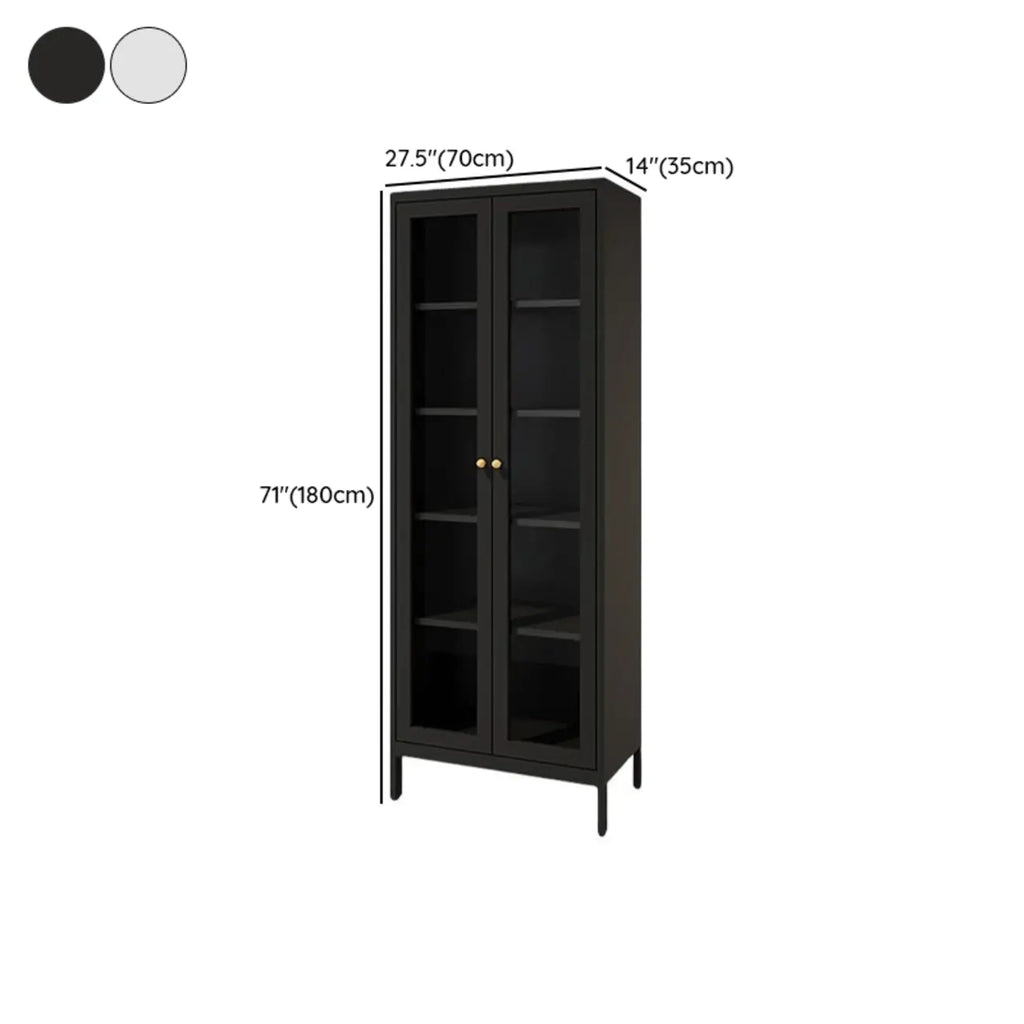Vitrine minimaliste en bois et porte vitrée réglable