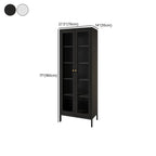 Vitrine minimaliste en bois et porte vitrée réglable