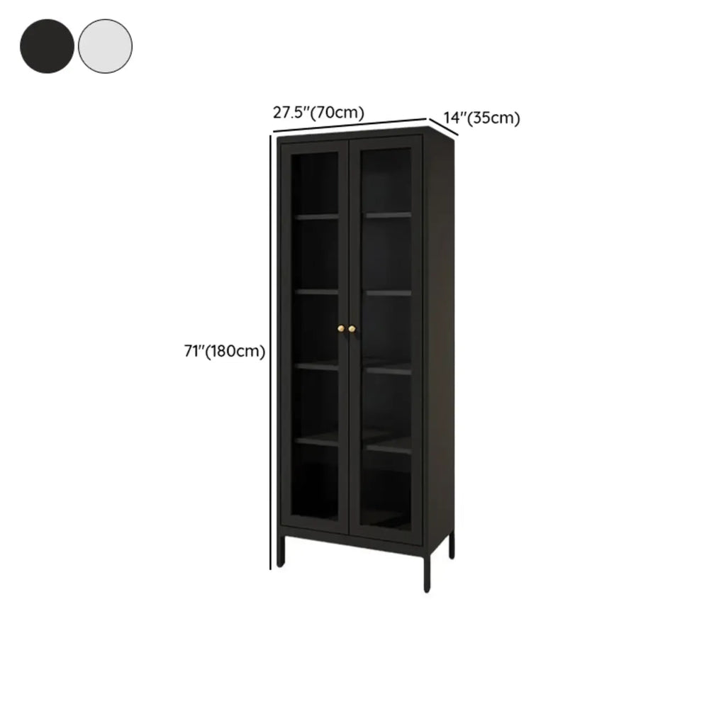 Vitrine minimaliste en bois et porte vitrée réglable