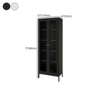 Vitrine minimaliste en bois et porte vitrée réglable