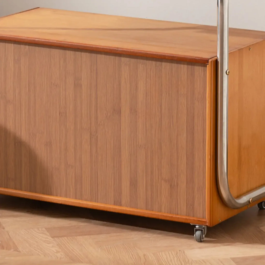 Table d'appoint mobile flexible en bois et métal avec rangement
