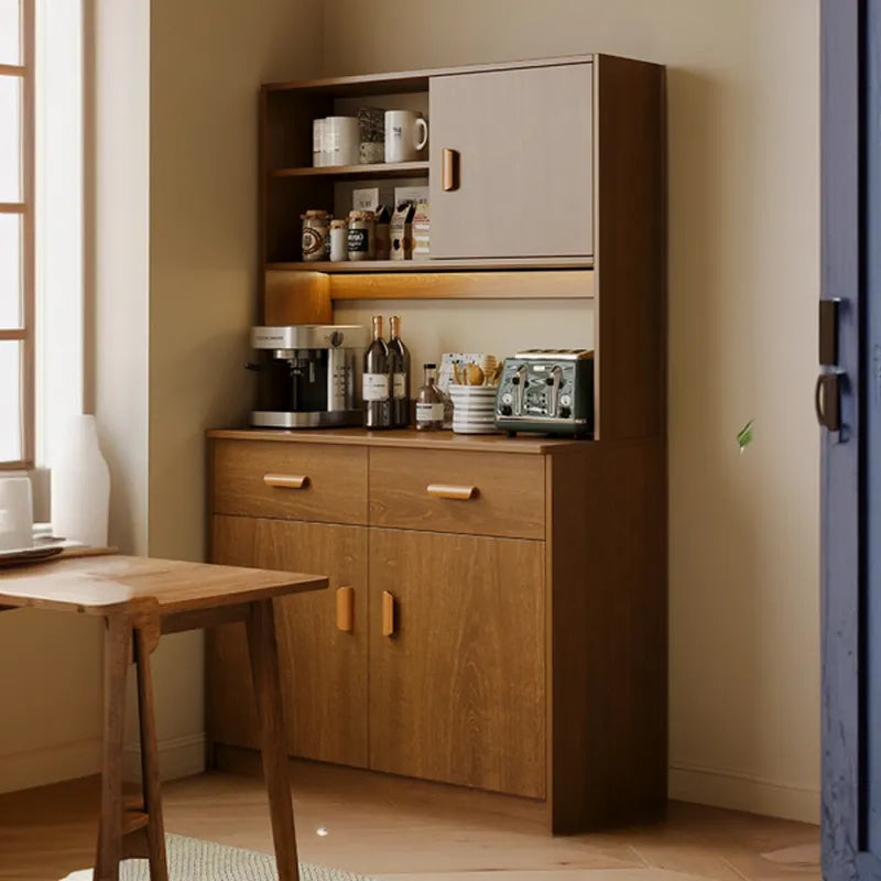 Grand buffet de rangement en bois et acrylique, réglable