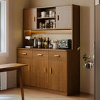 Grand buffet de rangement en bois et acrylique, réglable