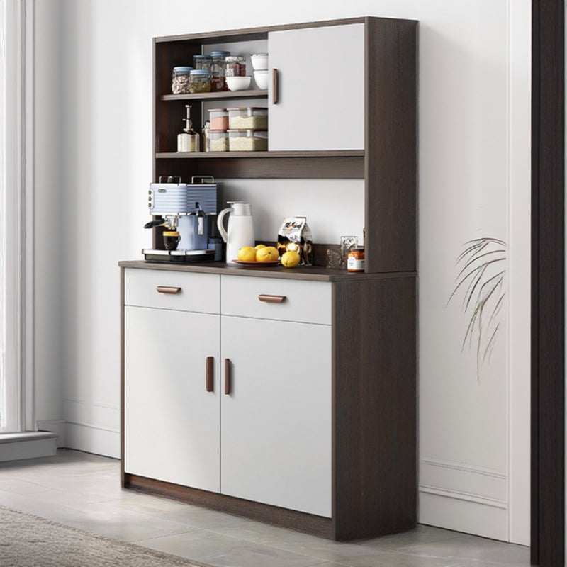 Grand buffet de rangement en bois et acrylique, réglable
