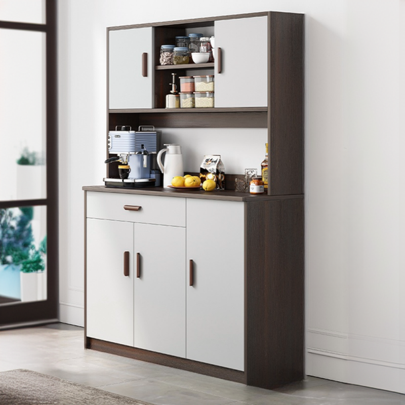 Grand buffet de rangement en bois et acrylique, réglable