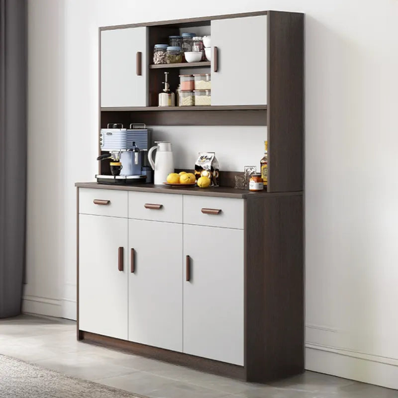 Grand buffet de rangement en bois et acrylique, réglable