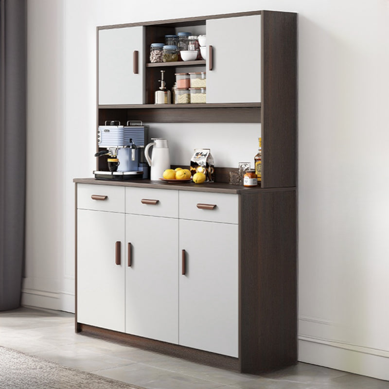 Grand buffet de rangement en bois et acrylique, réglable