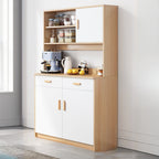 Grand buffet de rangement en bois et acrylique, réglable