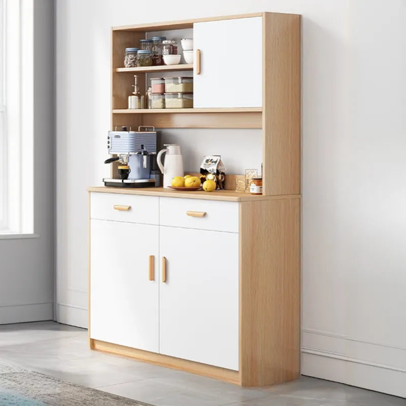 Grand buffet de rangement en bois et acrylique, réglable