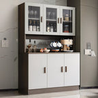 Grand buffet de rangement en bois et acrylique, réglable