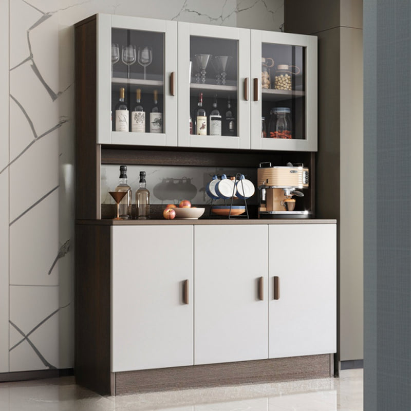Grand buffet de rangement en bois et acrylique, réglable