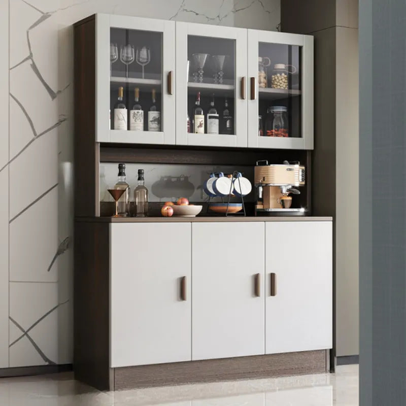 Grand buffet de rangement en bois et acrylique, réglable