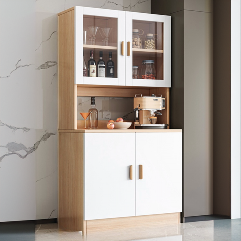 Grand buffet de rangement en bois et acrylique, réglable