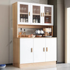 Grand buffet de rangement en bois et acrylique, réglable