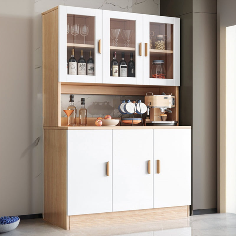 Grand buffet de rangement en bois et acrylique, réglable
