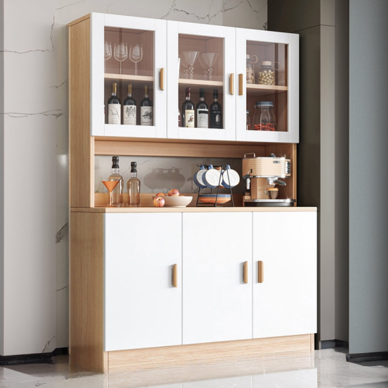 Grand buffet de rangement en bois et acrylique, réglable