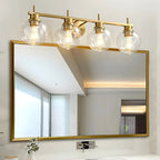 Applique murale globe en laiton style moderne pour salle de bain