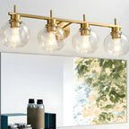 Applique murale globe en laiton style moderne pour salle de bain
