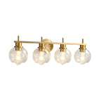 Applique murale globe en laiton style moderne pour salle de bain
