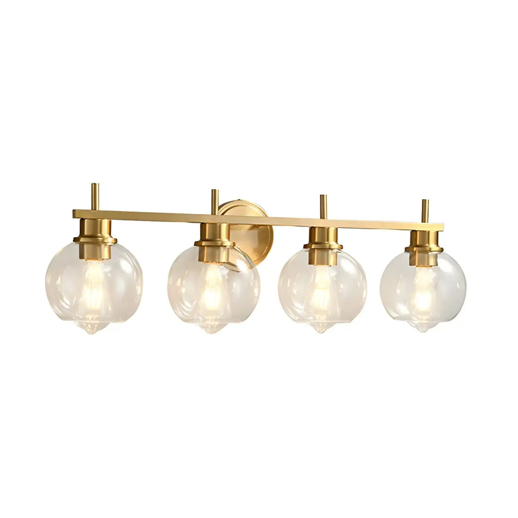 Applique murale globe en laiton style moderne pour salle de bain
