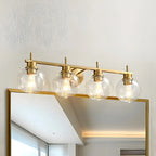 Applique murale globe en laiton style moderne pour salle de bain